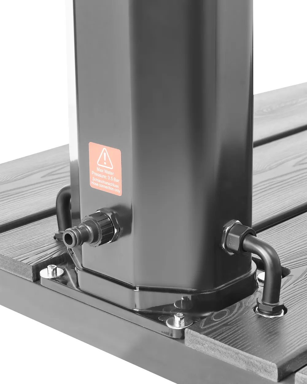 Freestanding Outdoor Solar Shower MARACAIBO Black_973928