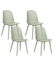 Set med 4 matstolar EMORY Ljusgrön_876536