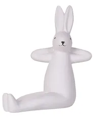Set of 3 Figurines Hare BREST Ceramic White_798716