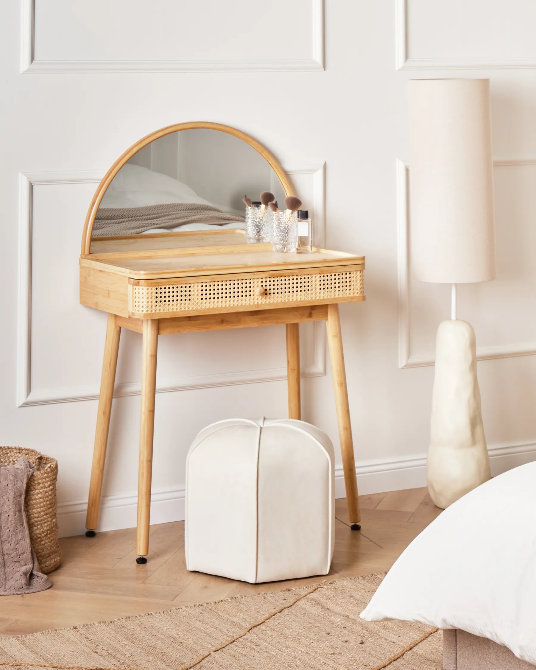 Dressing Table with Mirror RANCHERIA Light Brown_1003766