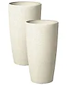 Set med 2 växtkrukor ABDERA 31 cm Ljusbeige