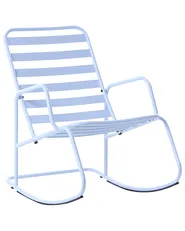 Garden Rocking Chair TURI Metal Light Blue_1021010
