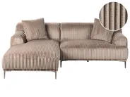 Corner Sofa STENUM Corduroy Light Brown Right Hand_972404