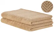 Set of 2 Towels MITIARO Terry Cotton Beige_841664