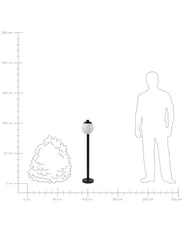 Pollarlampa för utomhusbruk KULSI Svart_940589