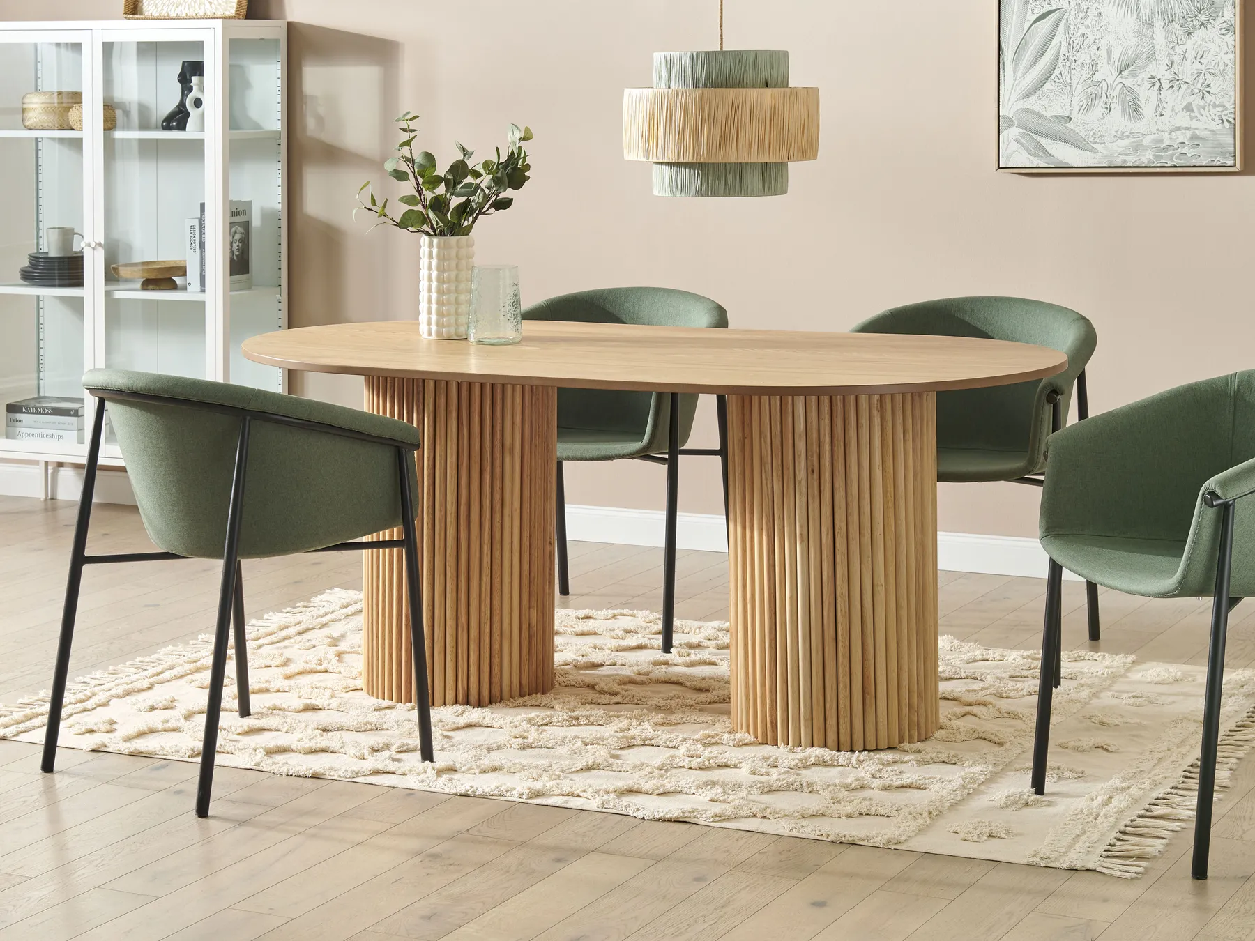 Dining Table SHERIDAN Natural Ash Wood 180 cm 100 cm_868104