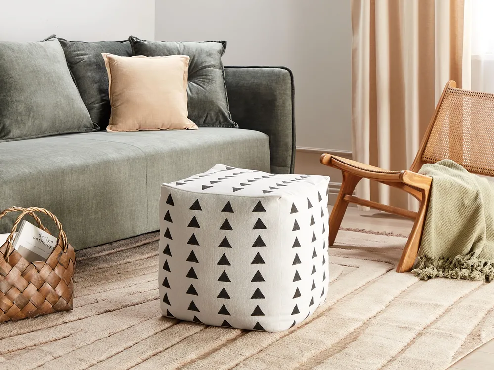 Pouffe TARODI Cotton Off-White