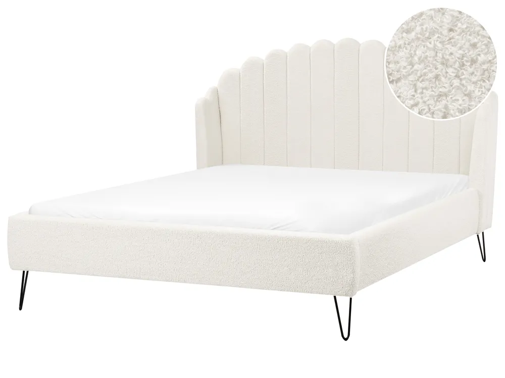 Boucle Bed Off White AMBILLOU Various Sizes