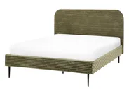 Bed Corduroy FLAYAT 140 x 200 cm (EU Double) Green_967909