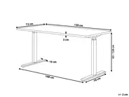 Työpöytä sähkösäädettävä DESTIN II 130 cm 72 cm Harmaa/musta_793162