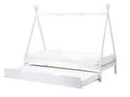 Kids Trundle Bed Pine Wood TALMONTIERS 90 x 200 cm (EU Single) White_964063