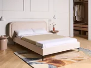 Sänky Sametti SUZETTE 140 x 200 cm Vaaleanbeige_916023