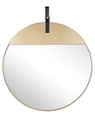Wall Mirror GURS 60 cm 60 cm Metal Gold_807355