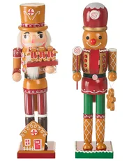 Set of 2 Figurines GRANSJON 35 cm Nutcracker Orange_1027176