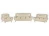 Living Room Set 6 Seater LEIRA Faux Leather Beige