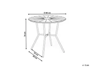 Spisebord til hagen LINOSA 80 cm 80 cm Metall Svart_1179409