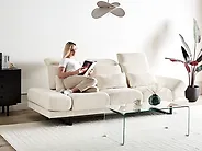 Sofa 3 Seater IKAST Corduroy Light Beige_1176507