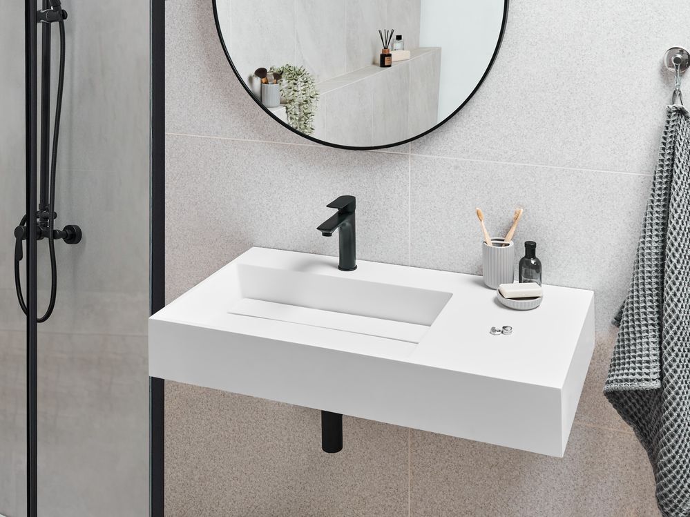 Wall Hung Basin CUSCO 900 x 480 mm Mineral Cast White