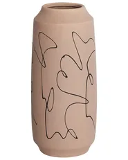 Flower Vase SUNFISH 33 cm Stoneware Beige_935166