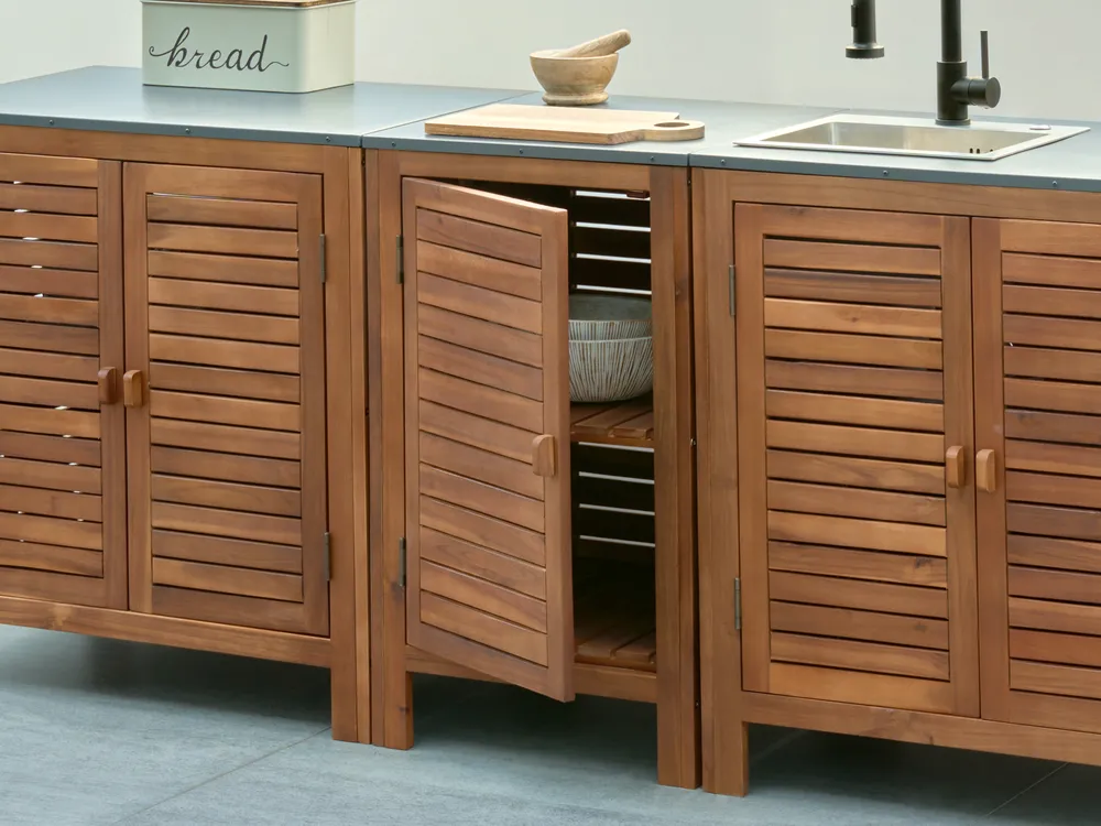 Outdoor Kitchen Cabinet BRUCOLI Brown Acacia Wood_1000957