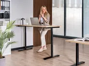 Electric Adjustable Standing Desk DESTINAS 160 cm 72 cm Black/ Light Brown_1000468