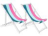 Set of 2 Sun Lounger Replacement Fabrics ANZIO/AVELLINO 113 x 44 cm Multicolour