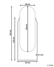Wall Mirror NEVERS 53 cm 143 cm PE Rattan Natural_892120