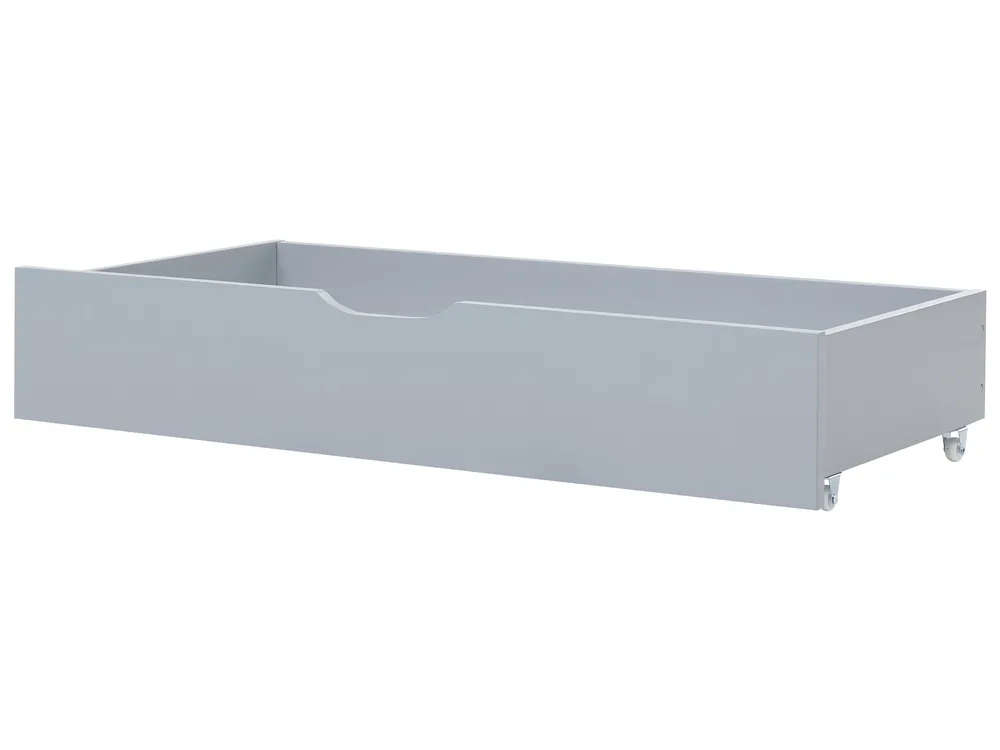 Set of 2 Bed Storage Drawers Pine Wood CRONAT Grey_964446