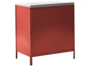 2 Piece Outdoor Kitchen Set with Sink VILAMA Red Metal_1052283