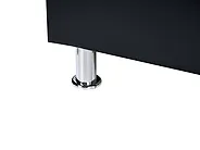 Säng med lamellram Konstläder METZ 160 x 200 cm Svart_1173788