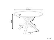 Garden Dining Table MALETTO 120 cm 120 cm Glass Black_844100