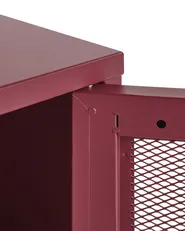 Bedside Table OSSETT Metal Dark Red_830337
