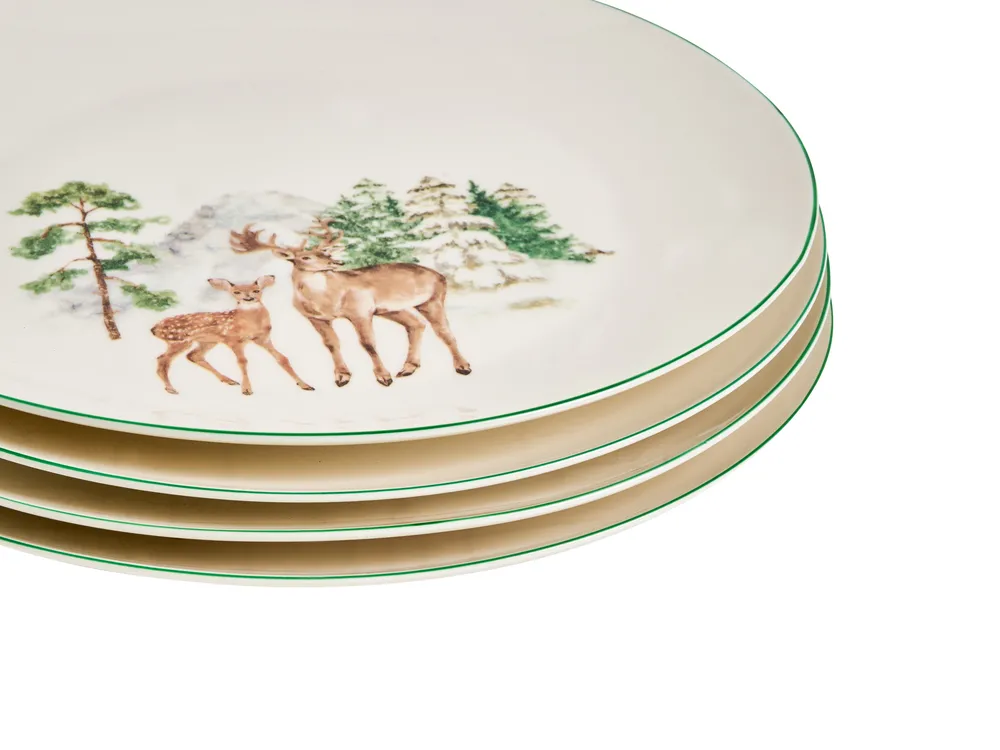 Set of 12 Dinnerware CHILI Porcelain White_1026402
