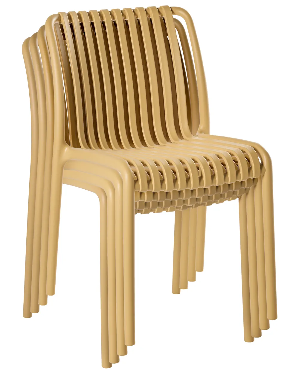 Set med 4 trädgårdsstolar ARICCIA Senapsgul_1051445