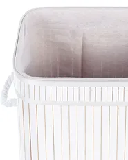 Laundry Basket KALUTARA Bamboo White 72 L_849879