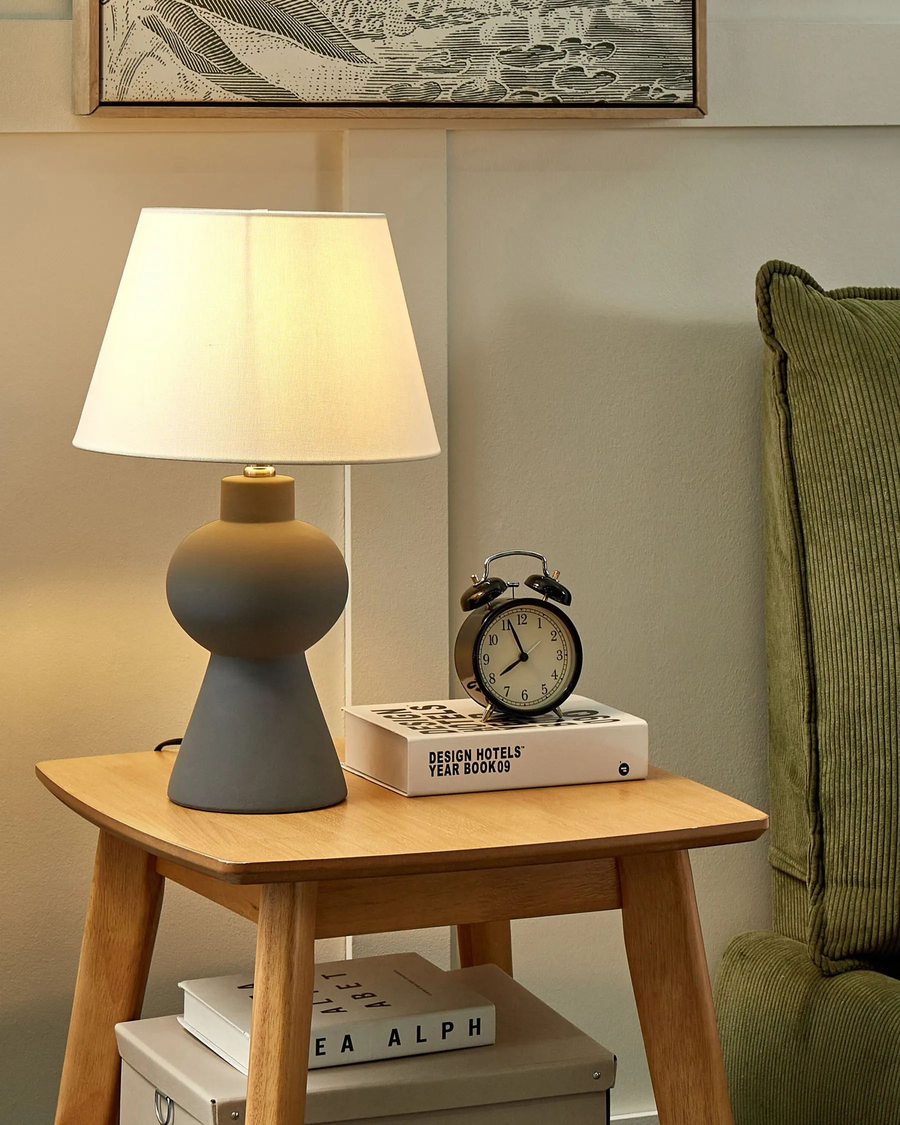 Bordslampa FABILOS Keramik Grå_878682