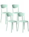 Set of 4 Garden Chairs VIESTE Mint Green