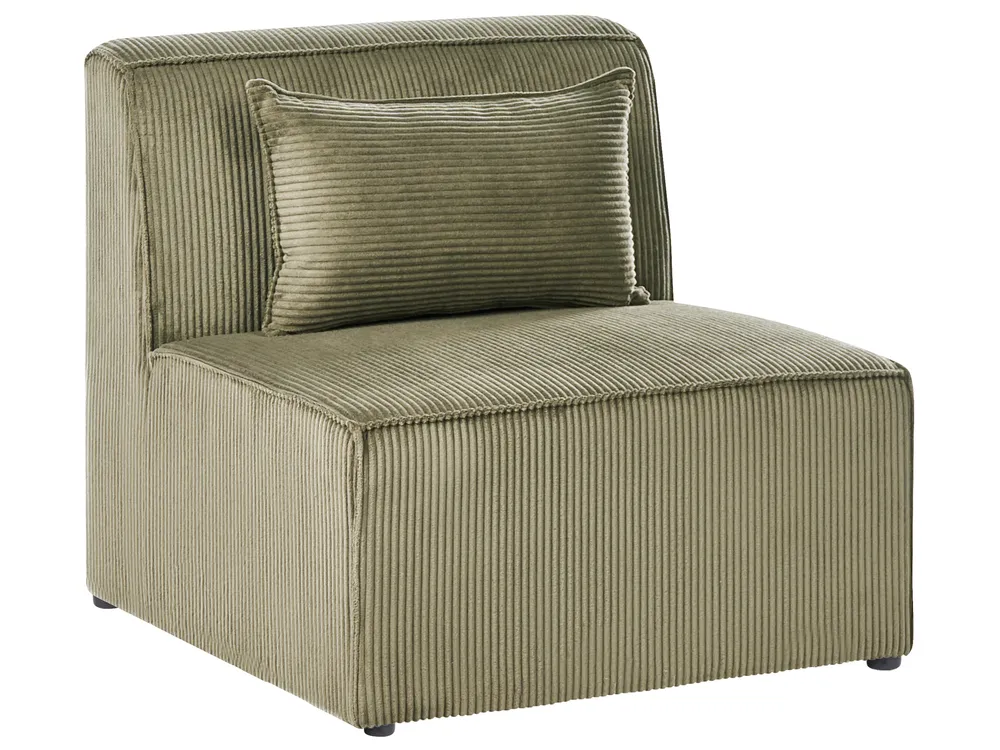 Modular Corner Sofa 4 Seater LEMVIG Corduroy Green Left Hand_1053546