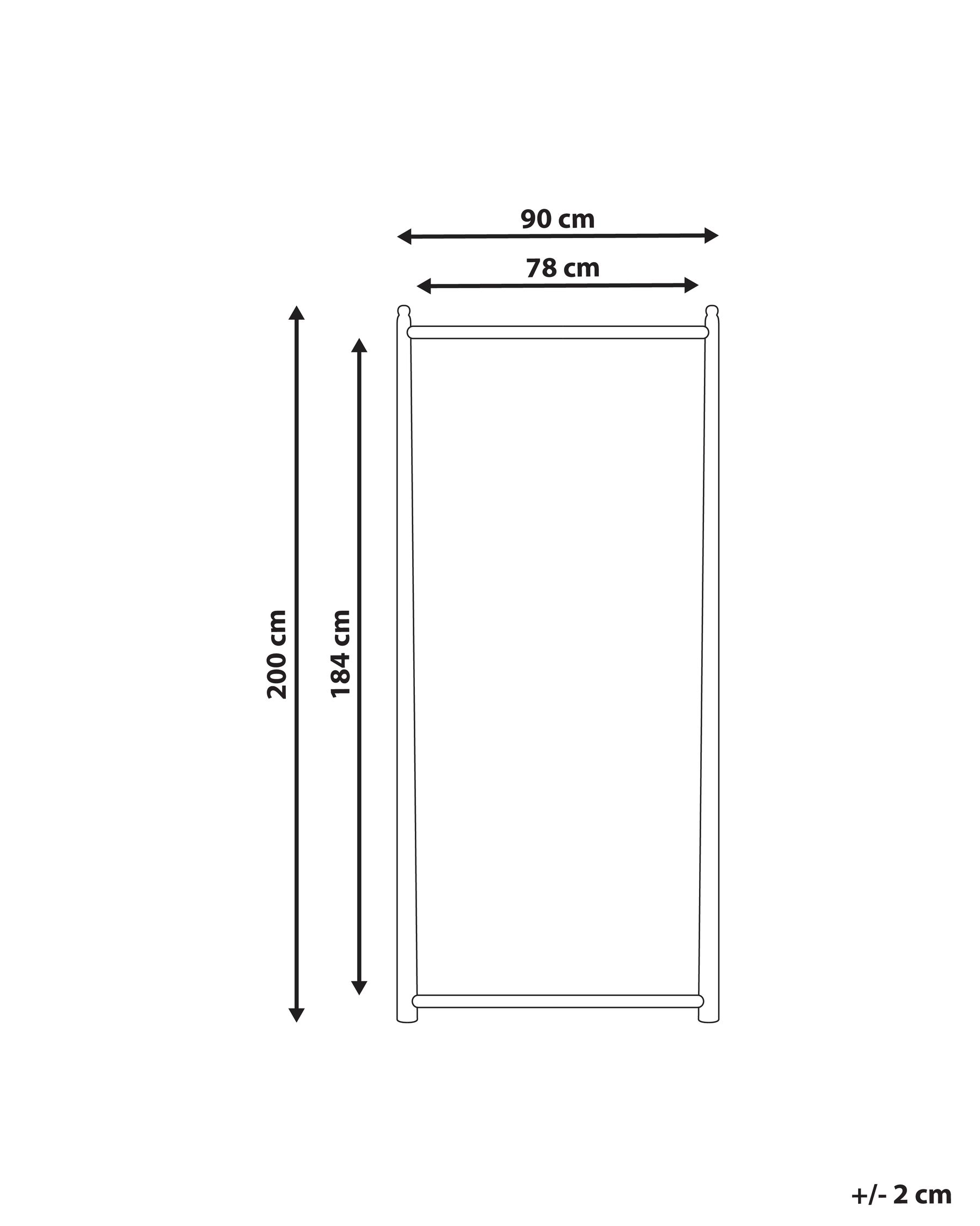 Wall Mirror CANET 90 cm 200 cm Paulownia Wood Light Brown_1099937