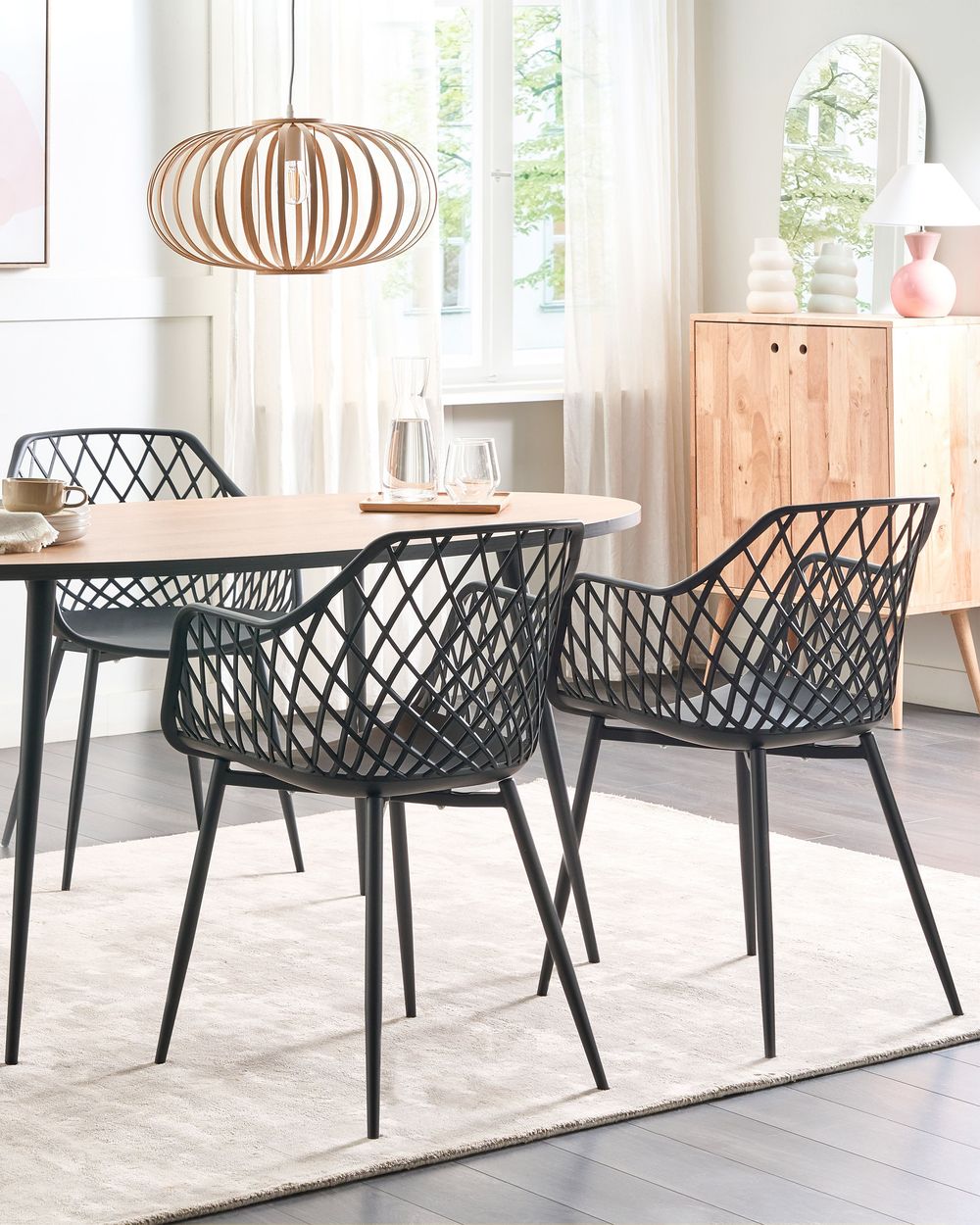 Set med 2 matstolar NASHUA II Svart