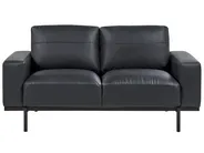 Sofa 2 Seater SOVIK Faux Leather Black_891886