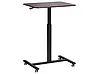 Manuellt justerbart laptopstativ ACADEMIA 65 cm x 48 cm med hjul Mörkbrun