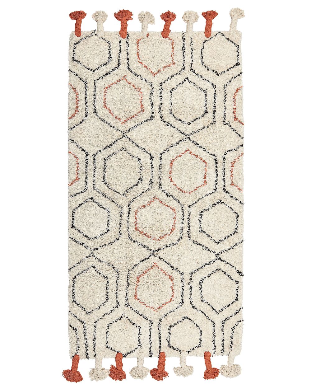 Rug HAJIPUR Beige 80 x 150 cm Cotton