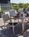 Set of 6 Garden Chairs GROSSETO Stainless Steel Black
