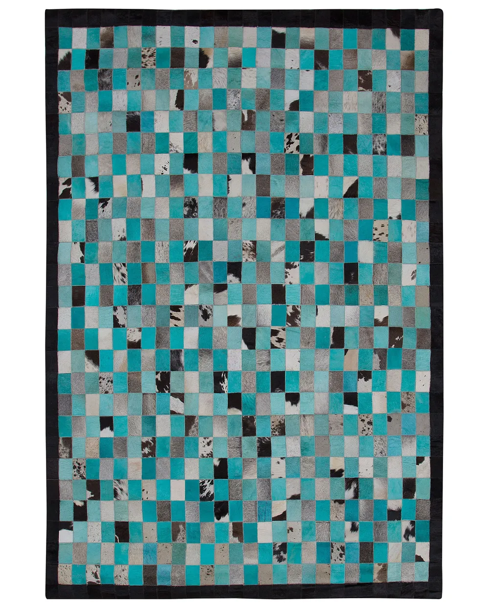 Matta NIKFER Turkos 160 x 230 cm Läder_758313