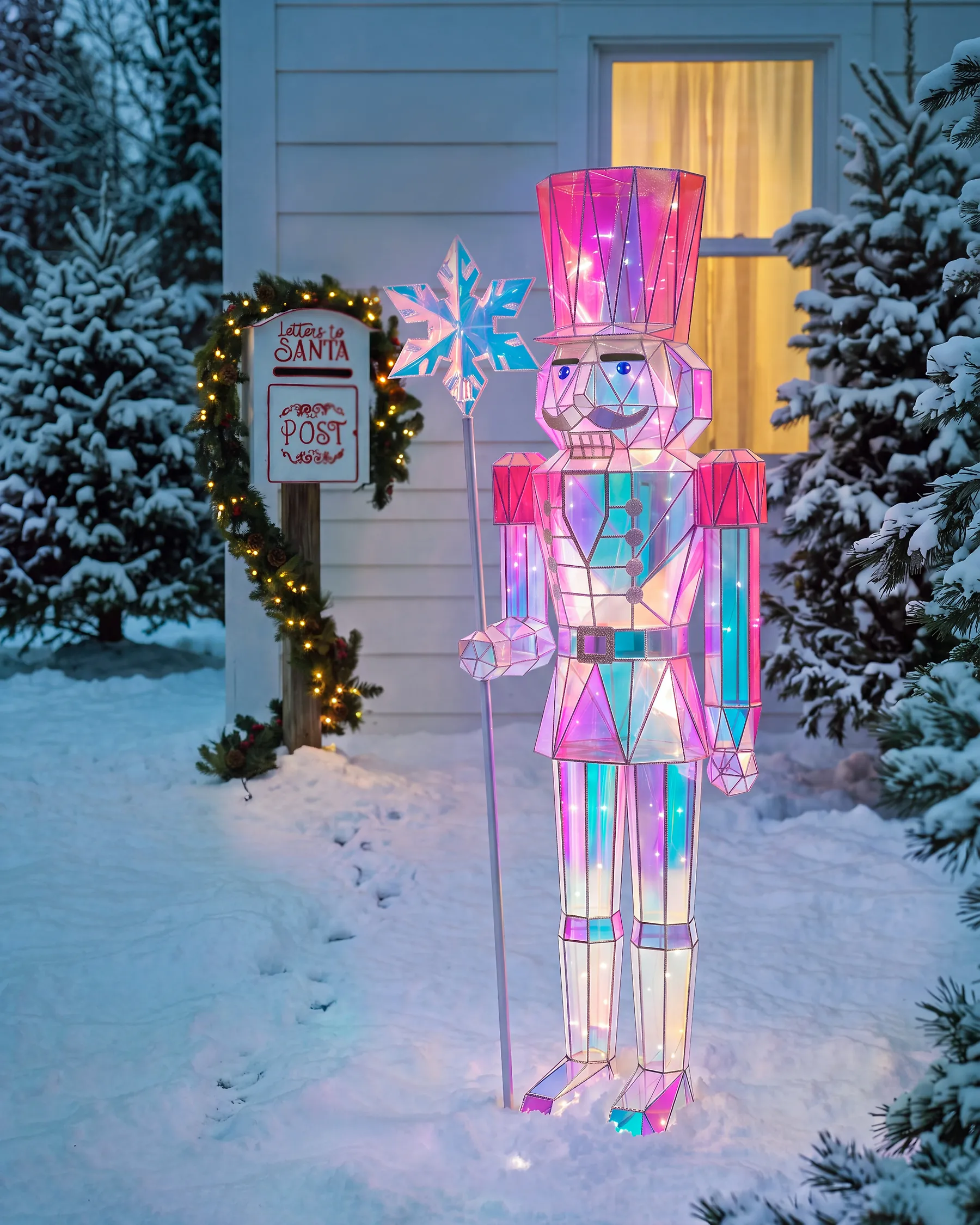 Ulkokoriste LED-valo KINNULA 152 cm Pähkinänsärkijä Monivärinen_1175618