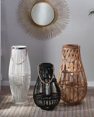 Lykta TONGA 56 cm Bambu Svart_774313