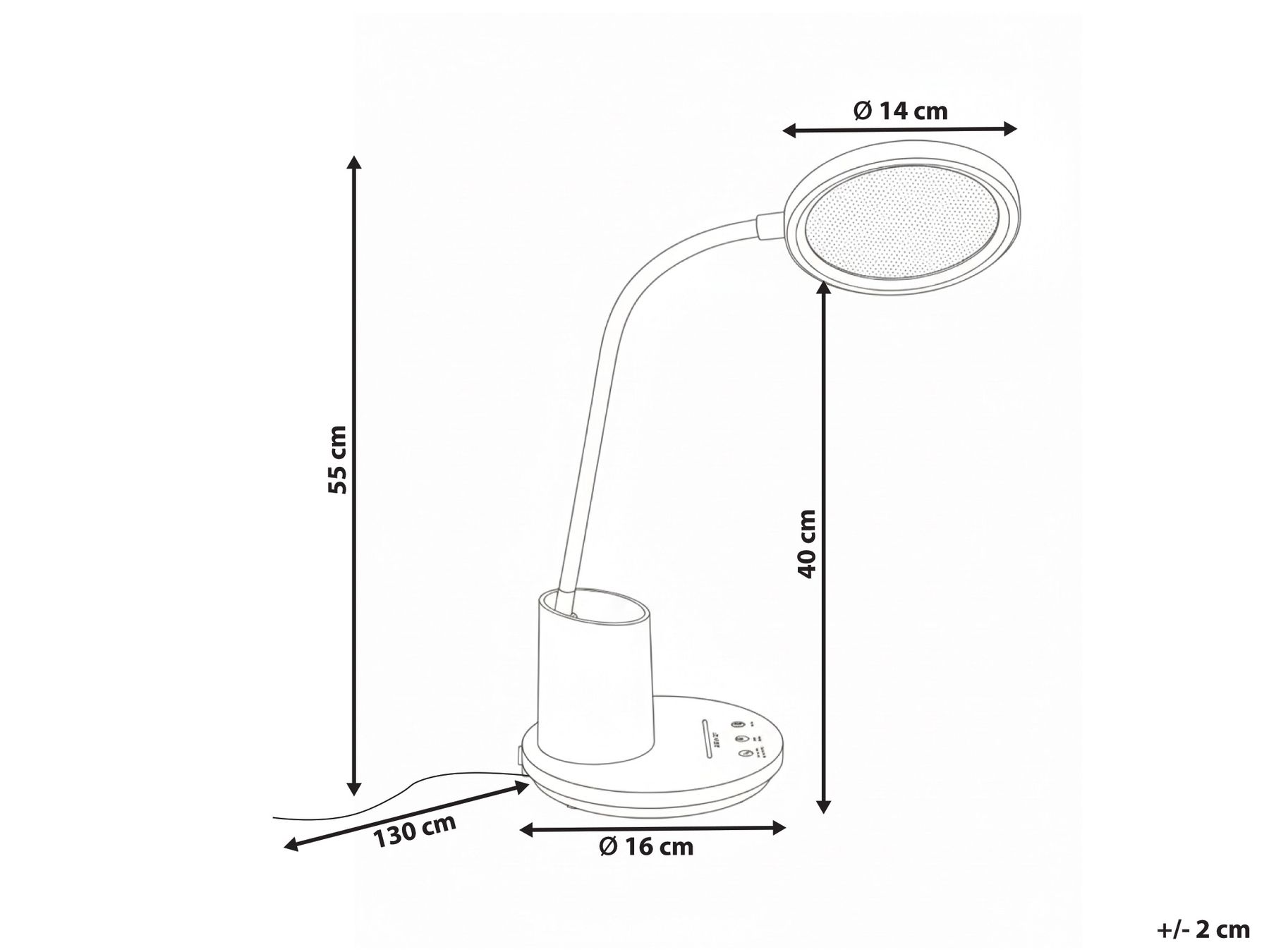 Työpöydän LED-valaisin VELA himmennettävä Vaaleanbeige_1019232