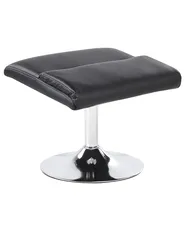 Massage Chair LEGEND with Footstool Faux Leather Black_963887