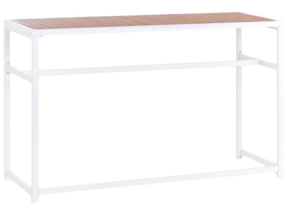 Garden Bar Table AVETRANA 150 cm 50 cm Brown/ White